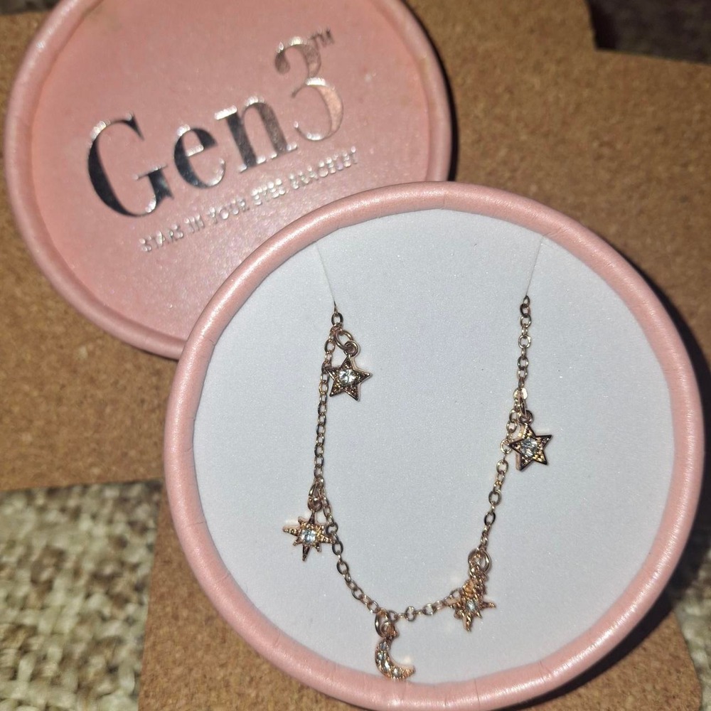 Gen3 Stars In Your Eyes Bracelet Rose Gold Tone Celestial Moon Star Charms